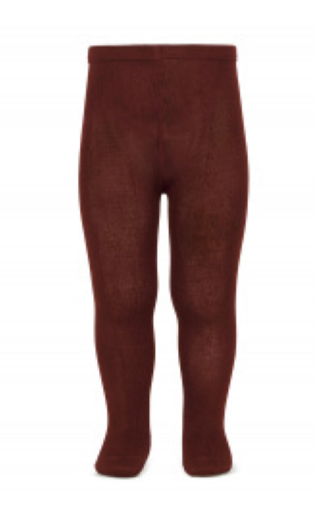 Leotardos básicos punto liso granate