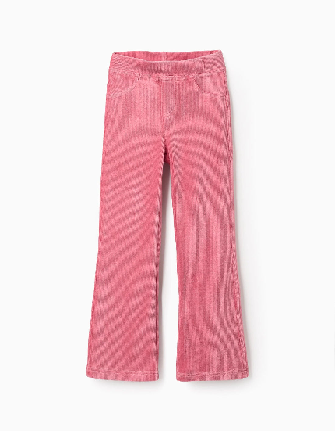 Leggings acampanados de pana para niña, rosa