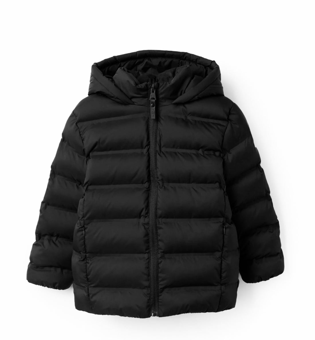 Chaqueta Acolchada con Capucha negra