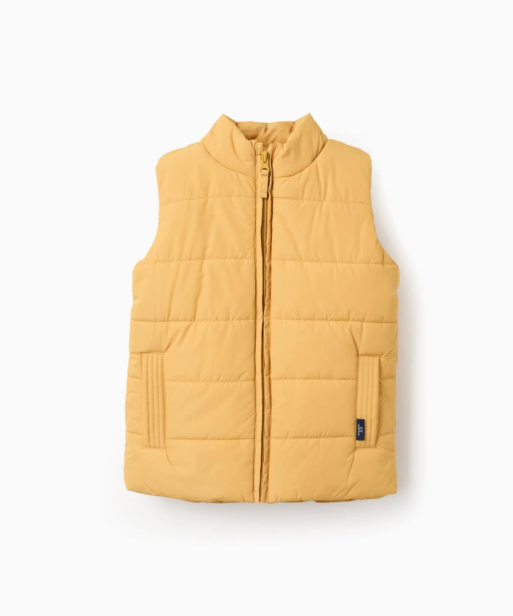 Chaleco Acolchado con Forro Polar mostaza