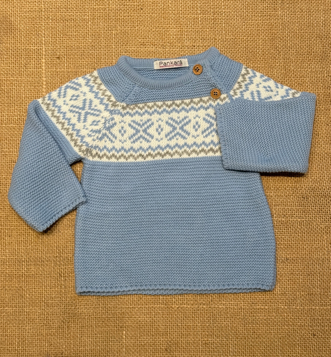 Jersey cenefa azulado