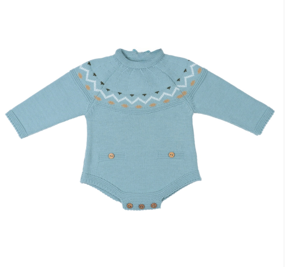 Pelele de punto verde