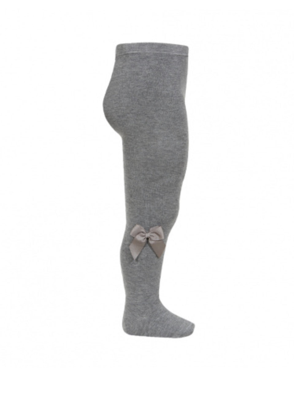 Leotardos algodón con lazo lateral grogrén GRIS CLARO