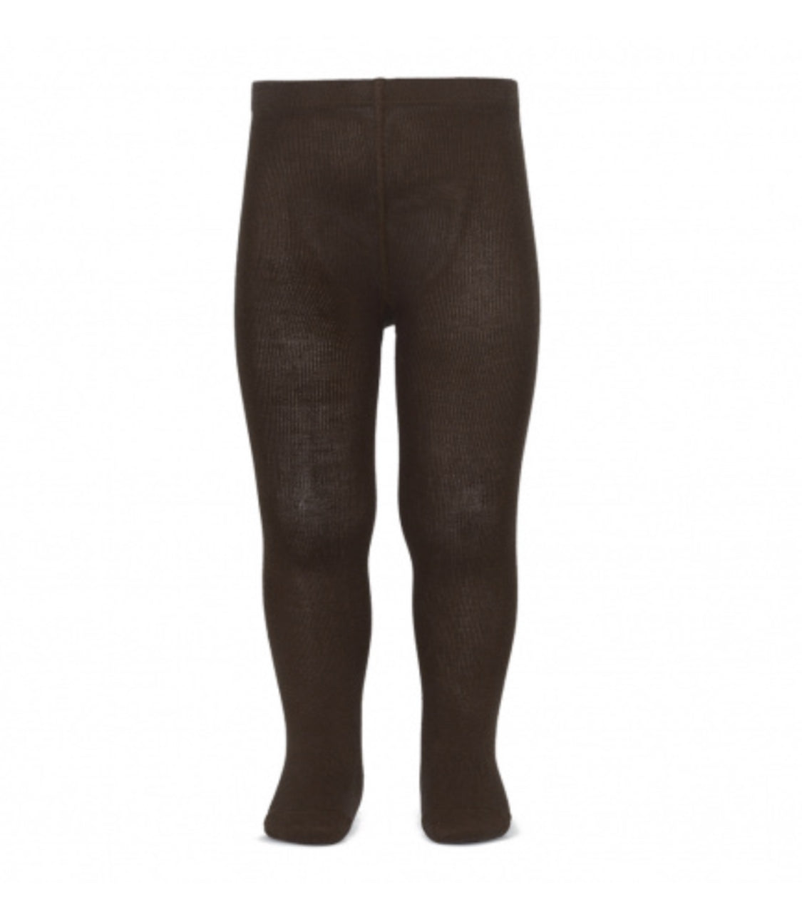 Leotardos básicos punto liso MARRON