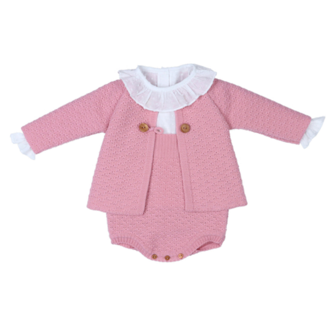 Tres piezas punto rosa