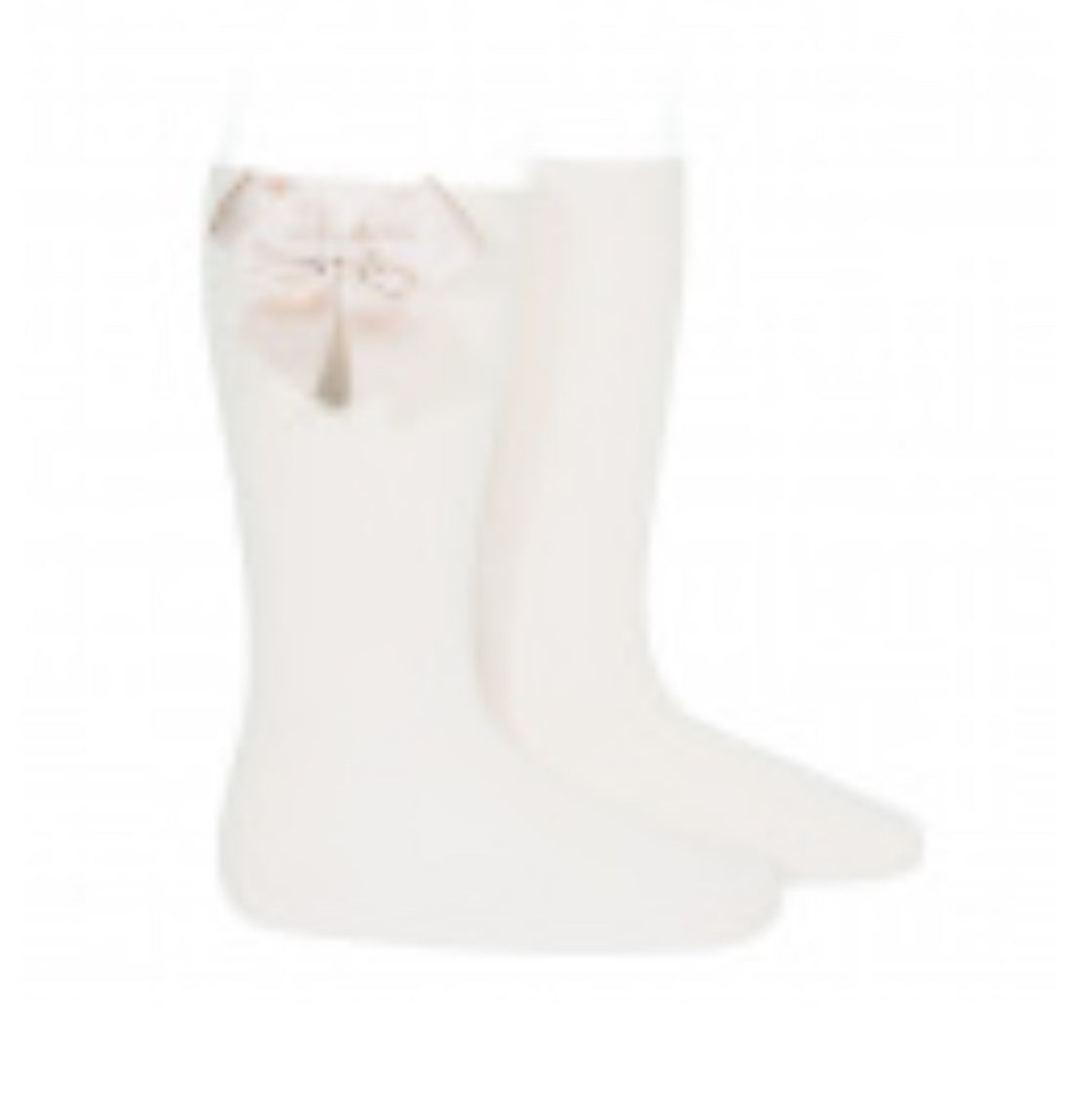 Calcetines altos algodón con lazo grogrén lateral NATA
