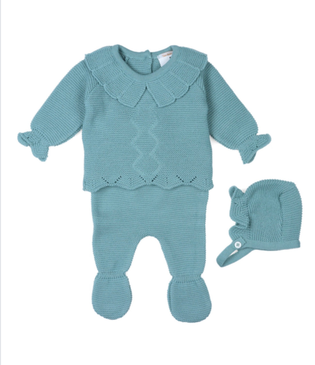 Conjunto polaina con capota verde