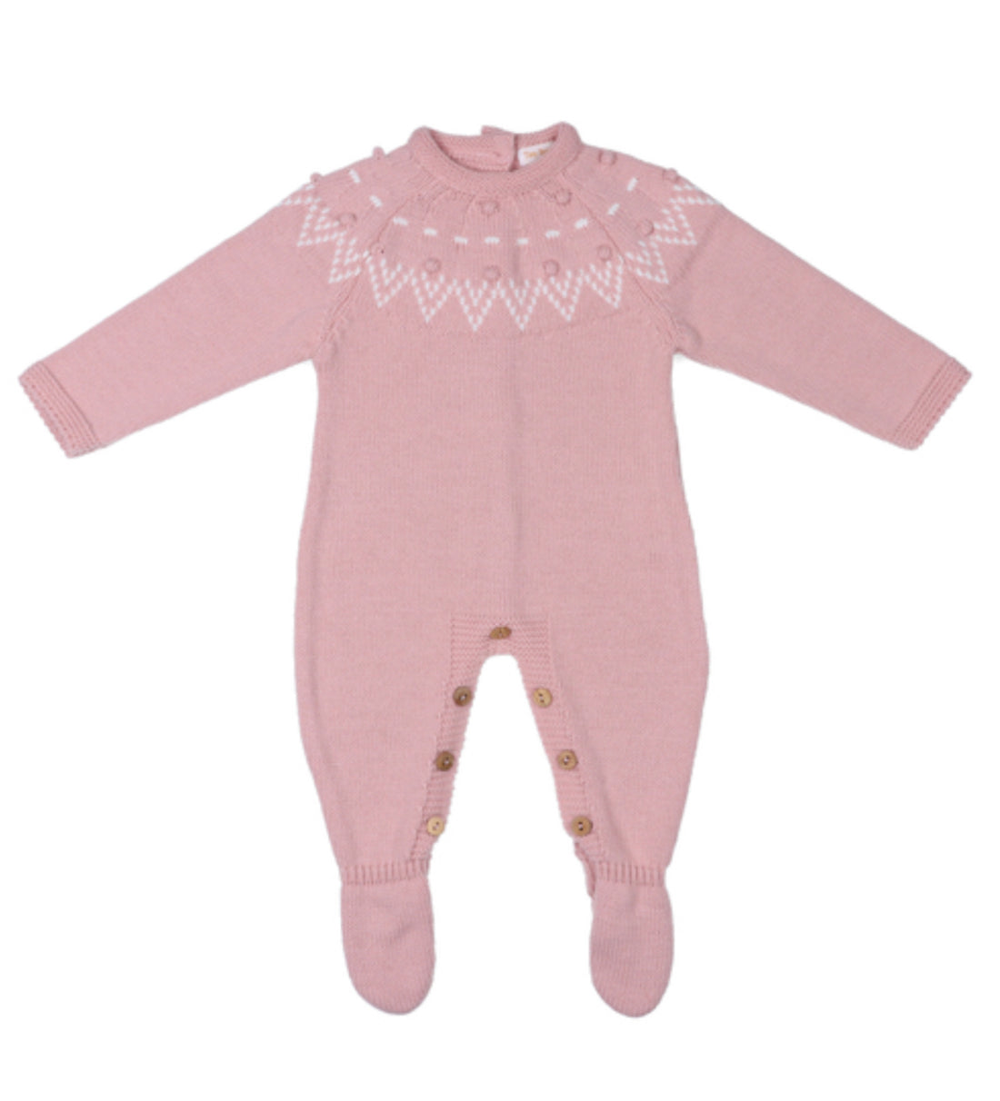 Pelele de punto rosa