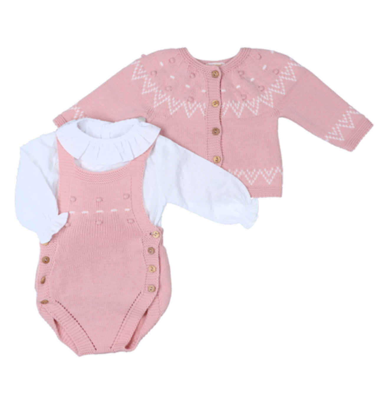 Tres piezas punto rosa