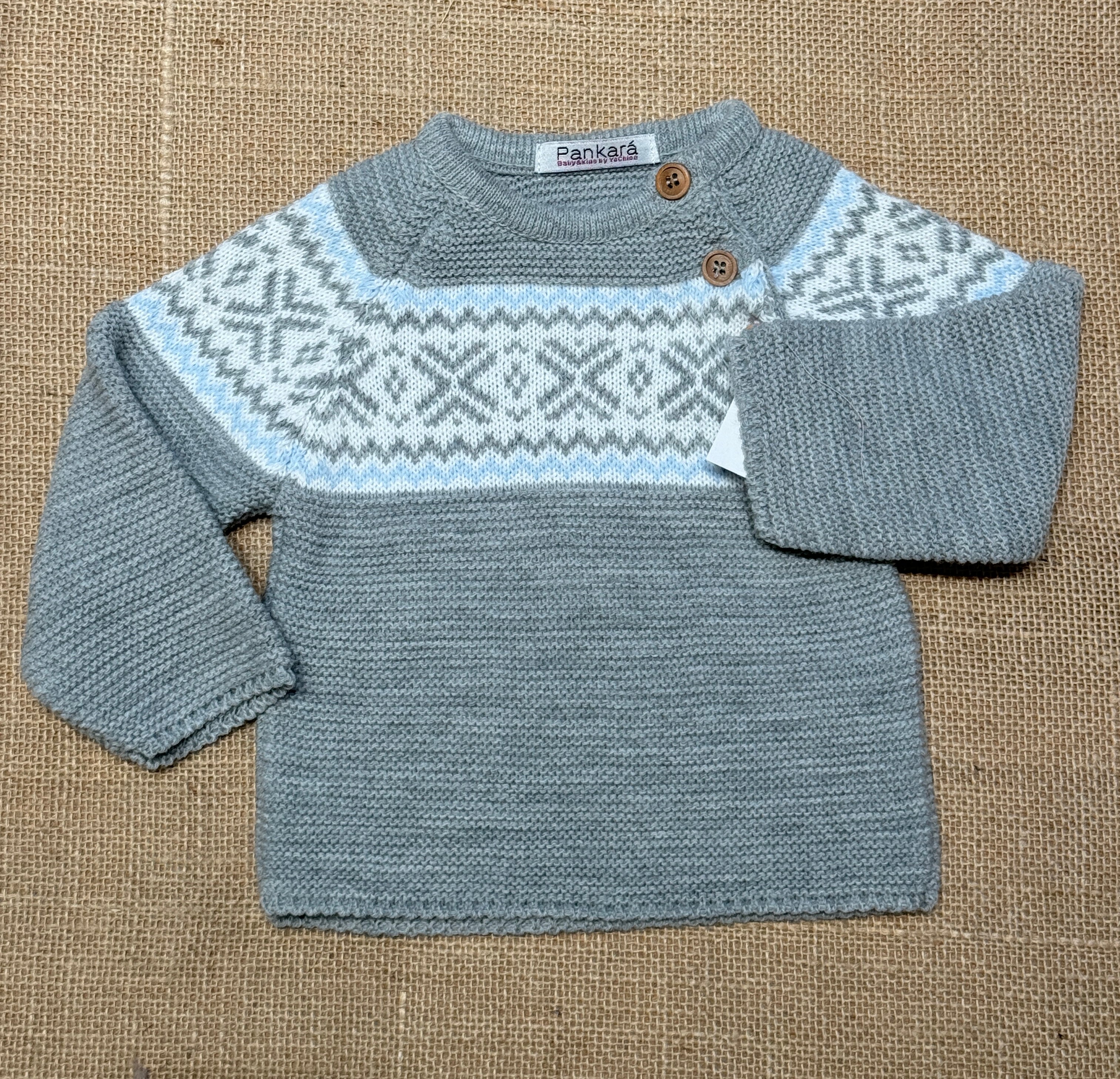 Jersey cenefa gris