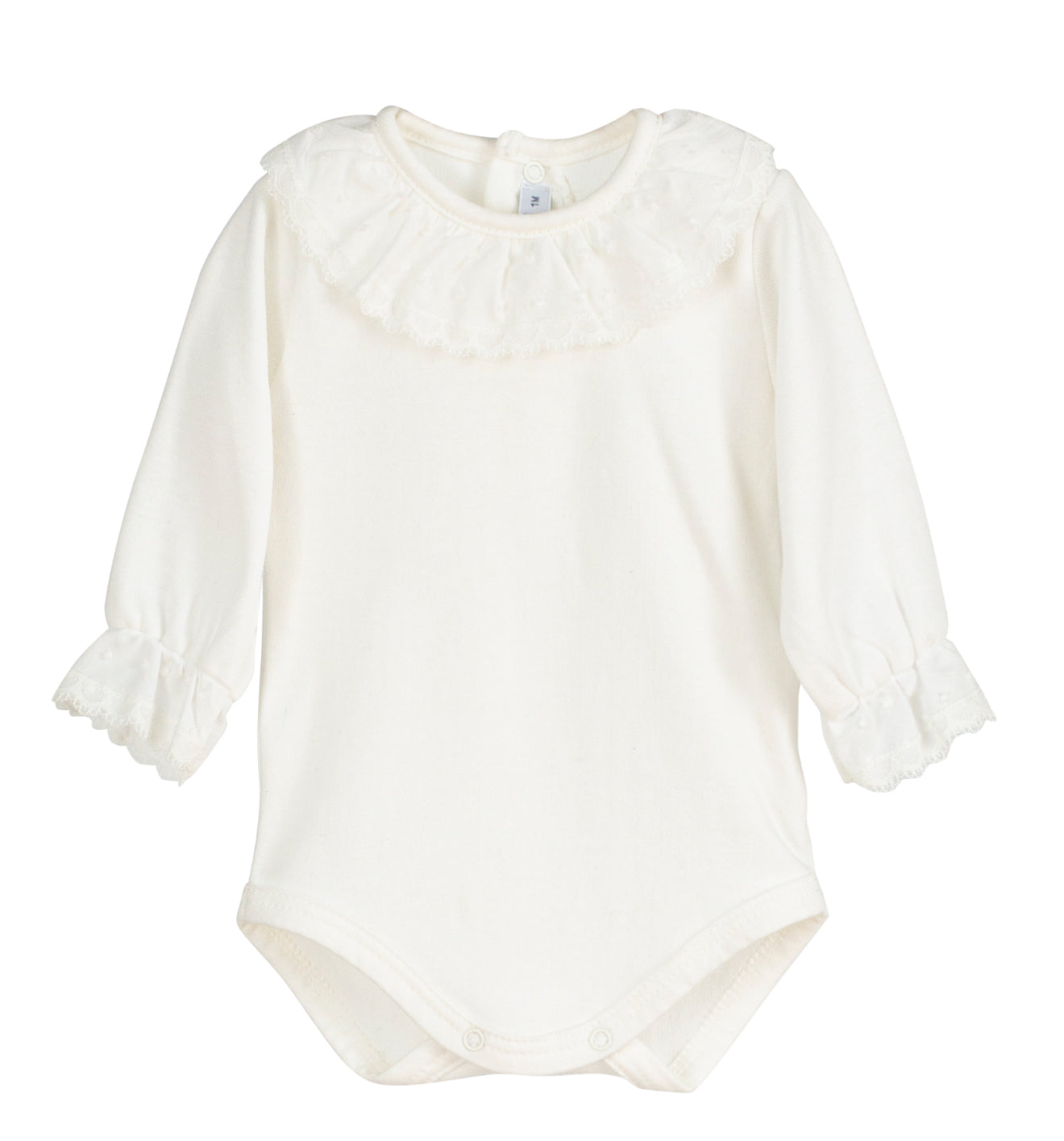 Body plumetilla cuello y mangas blanco roto