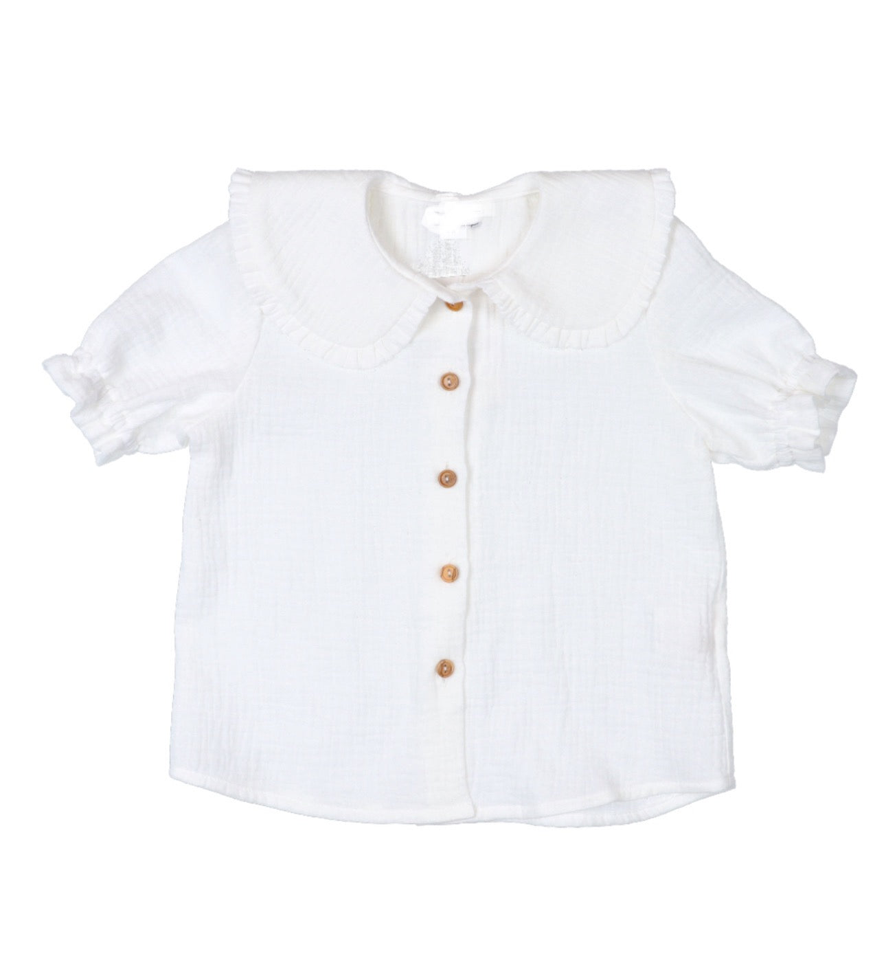 Camisa de bambula cuello peter pan