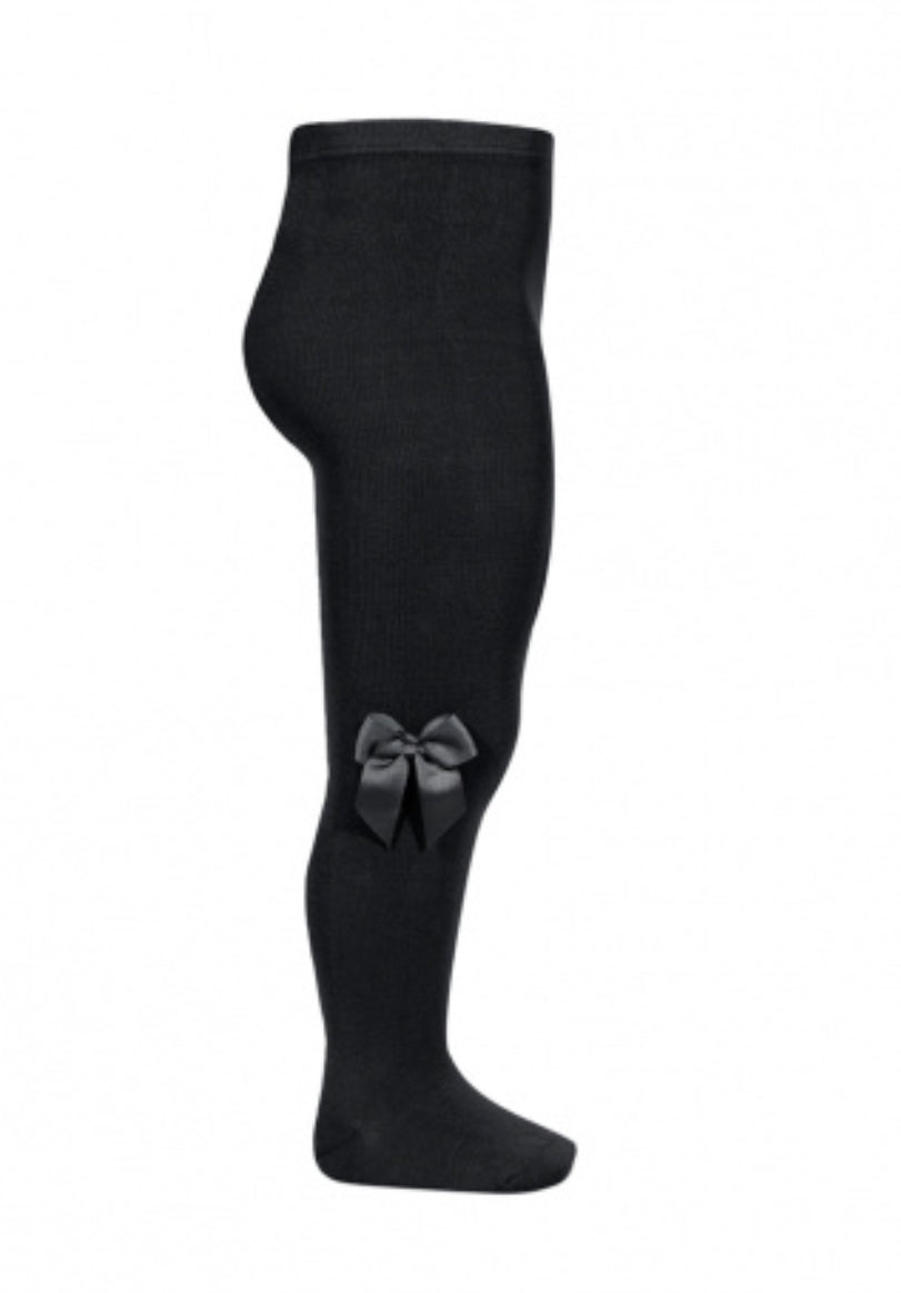 Leotardos con lazo lateral grogrén NEGRO