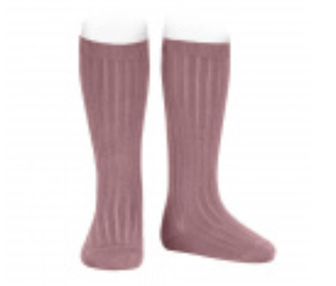 Calcetines altos básicos canalé Iris cóndor