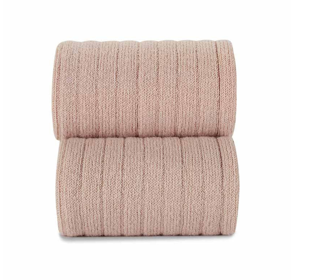 Leotardos básicos canalé ROSA EMPOLVADO