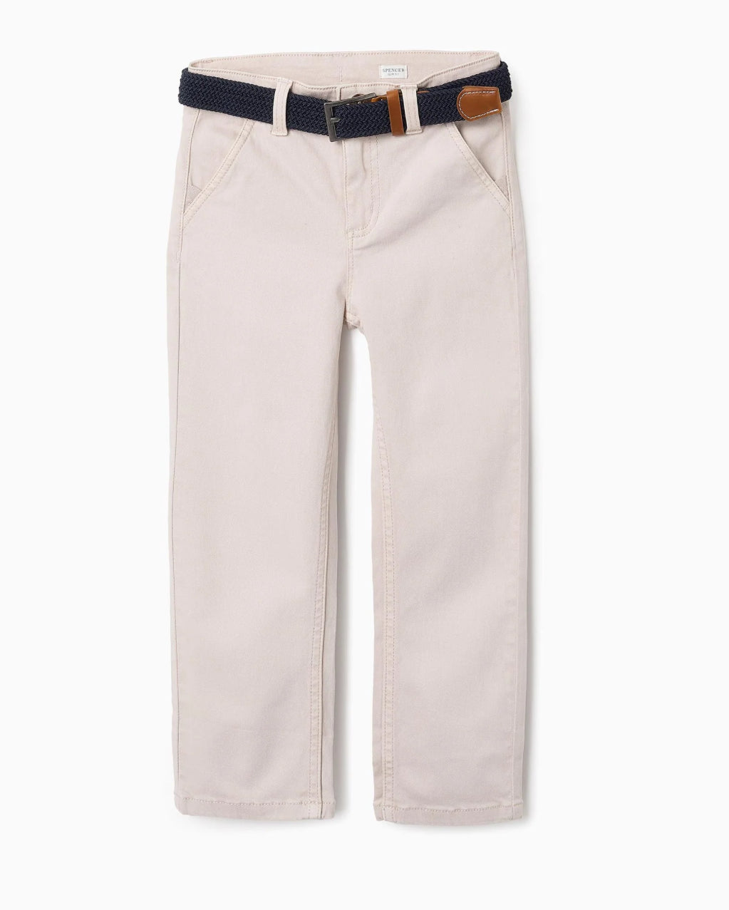 Pantalón Chino beige con Cinturón
