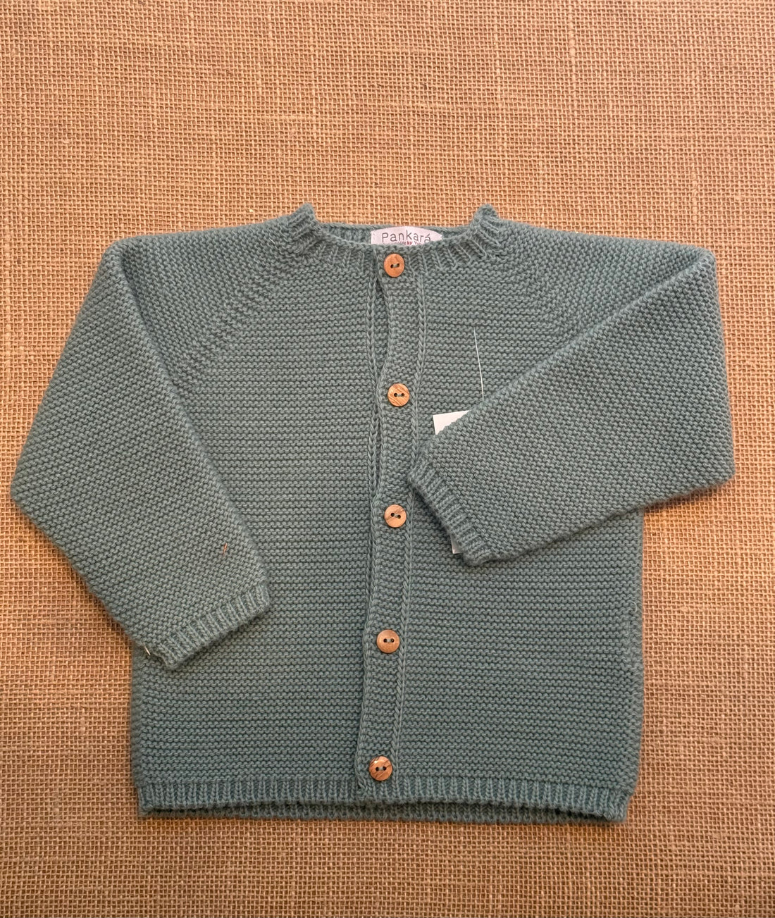 Chaqueta de punto verde liquen