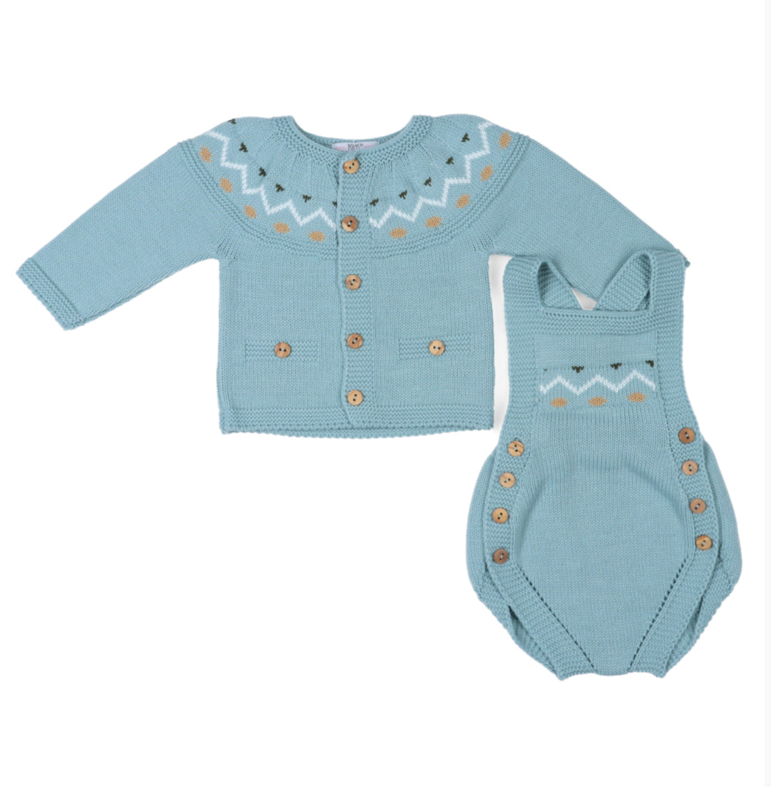 Chaqueta y peto en punto