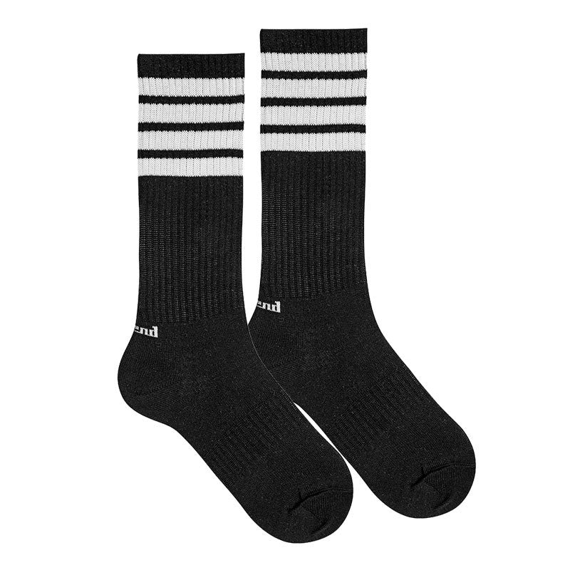 Calcetines sport con 4 listas horizontales negro