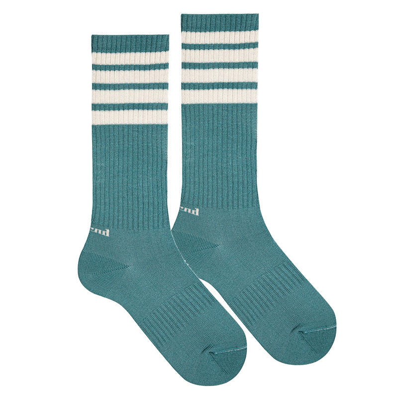 Calcetines sport con 4 listas horizontales azul