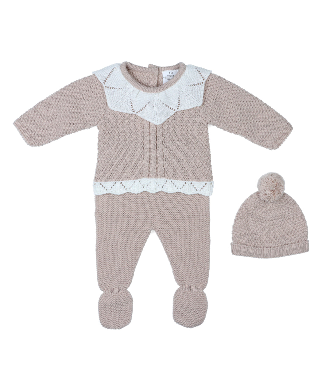 Conjunto polaina con gorrito de punto