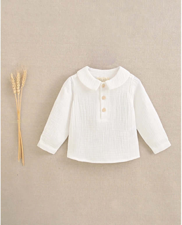 Camisa bambula cuello bebé