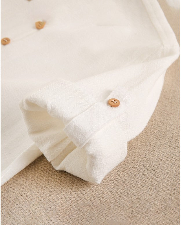 Camisa bebé niño botones de madera