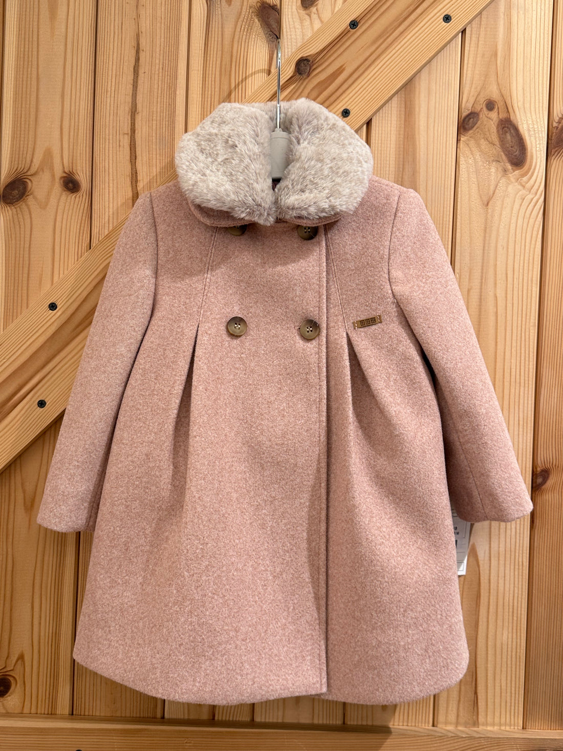 Abrigo paño rosa