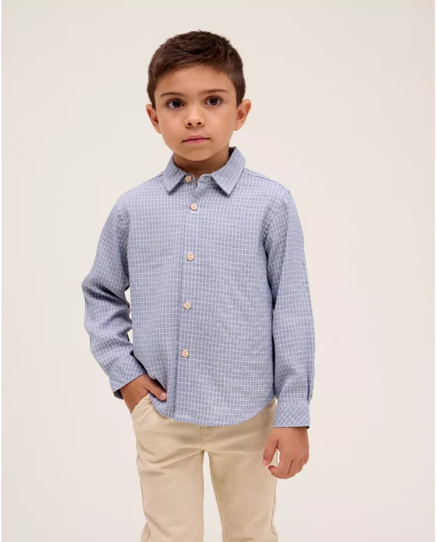 Camisa cuadro vichy azul Re-Conected