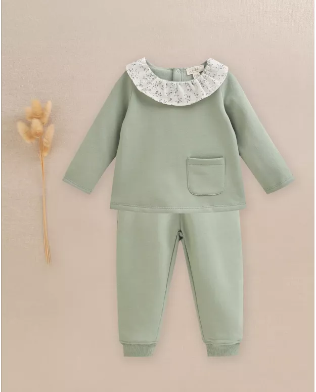Conjunto jersey y pantalón colección hojitas