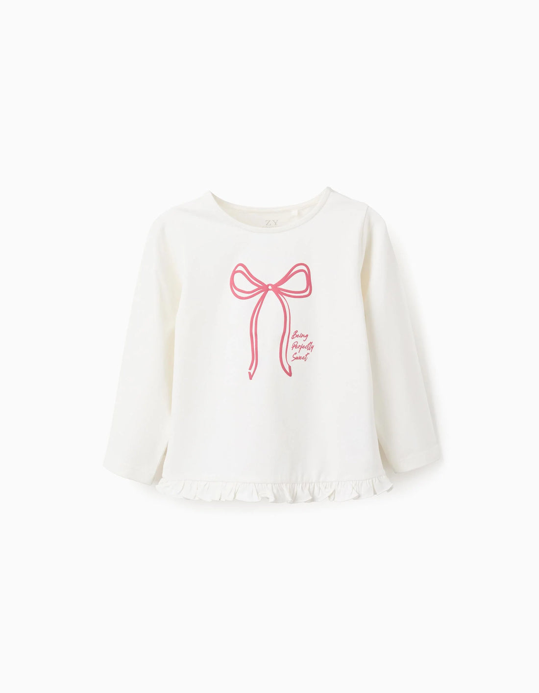 Camiseta de Manga Larga con Volantes para Niña &