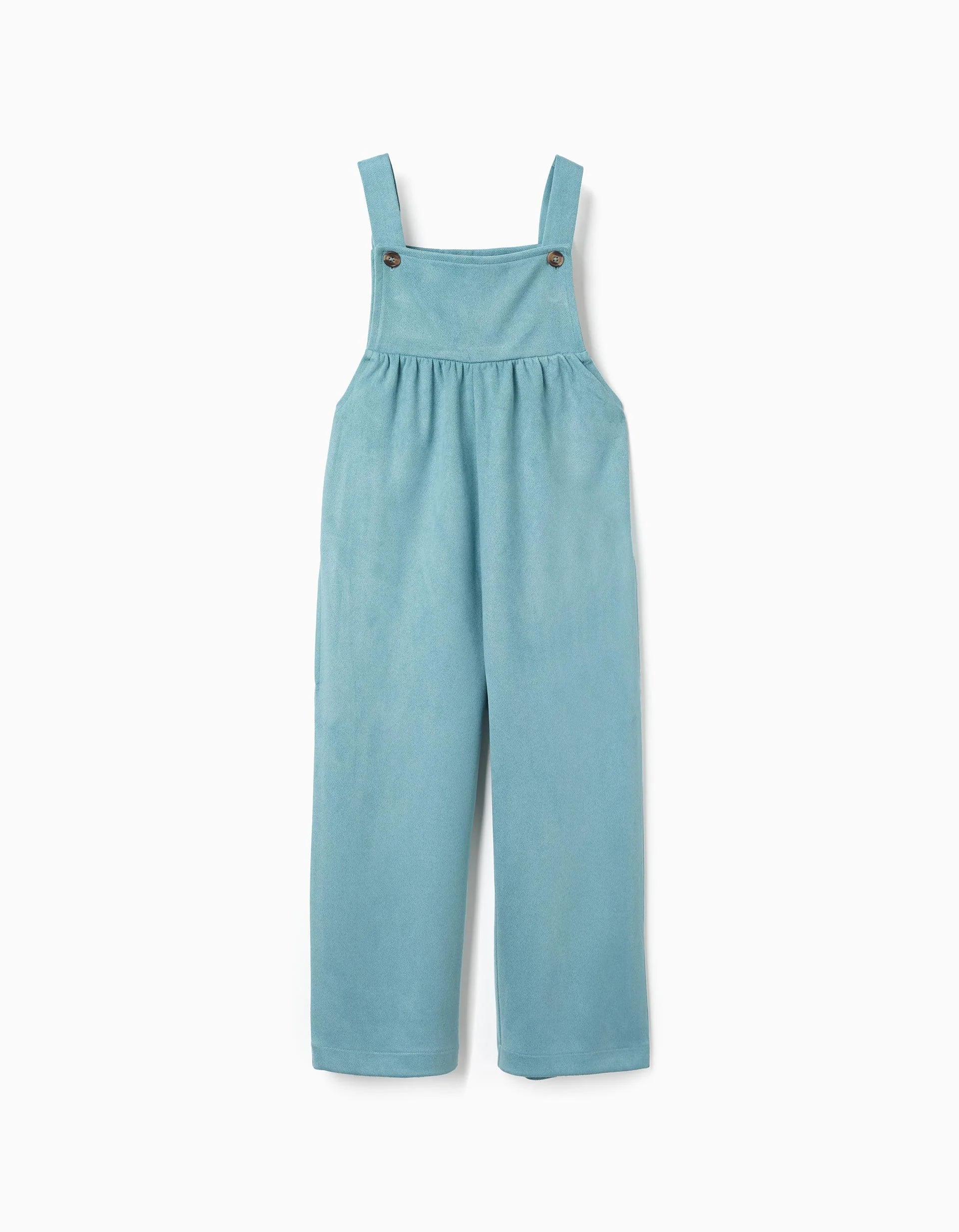 Peto de punto interlock con bolsillos, azul claro