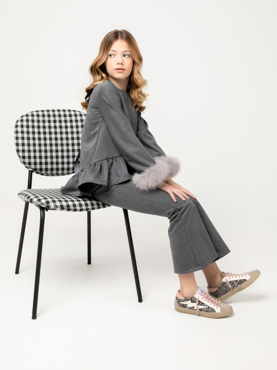 Conjunto casaca niña puños pelo Eve children