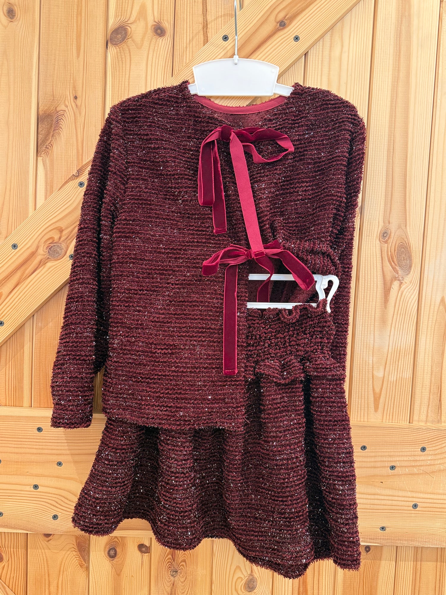 Conjunto punto burdeos Eve children