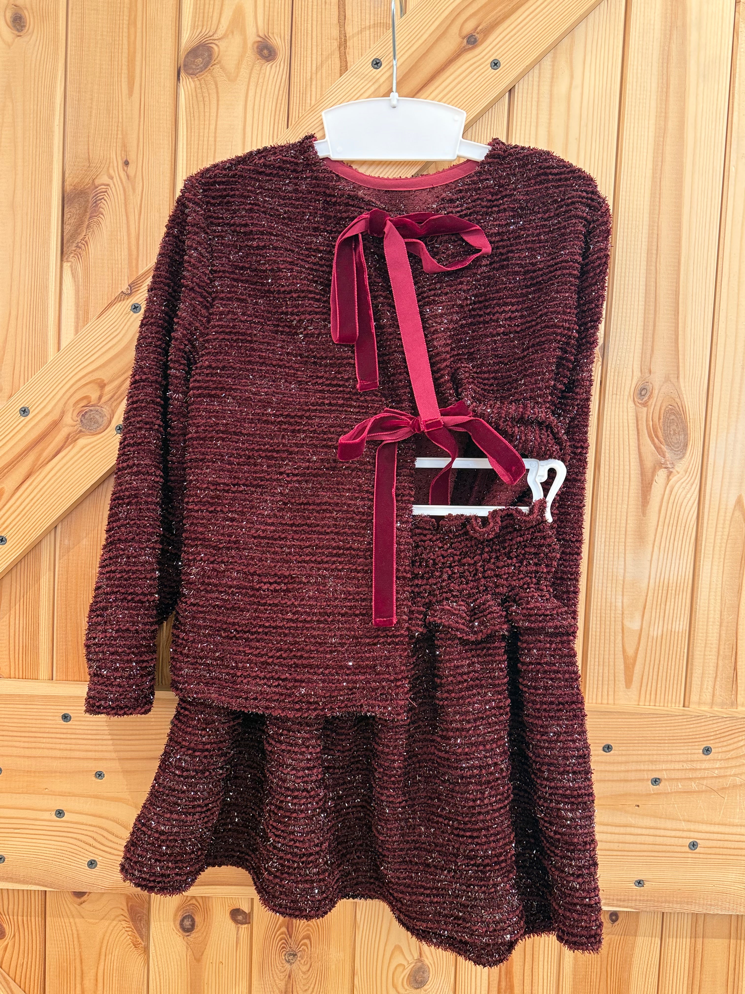 Conjunto punto burdeos Eve children