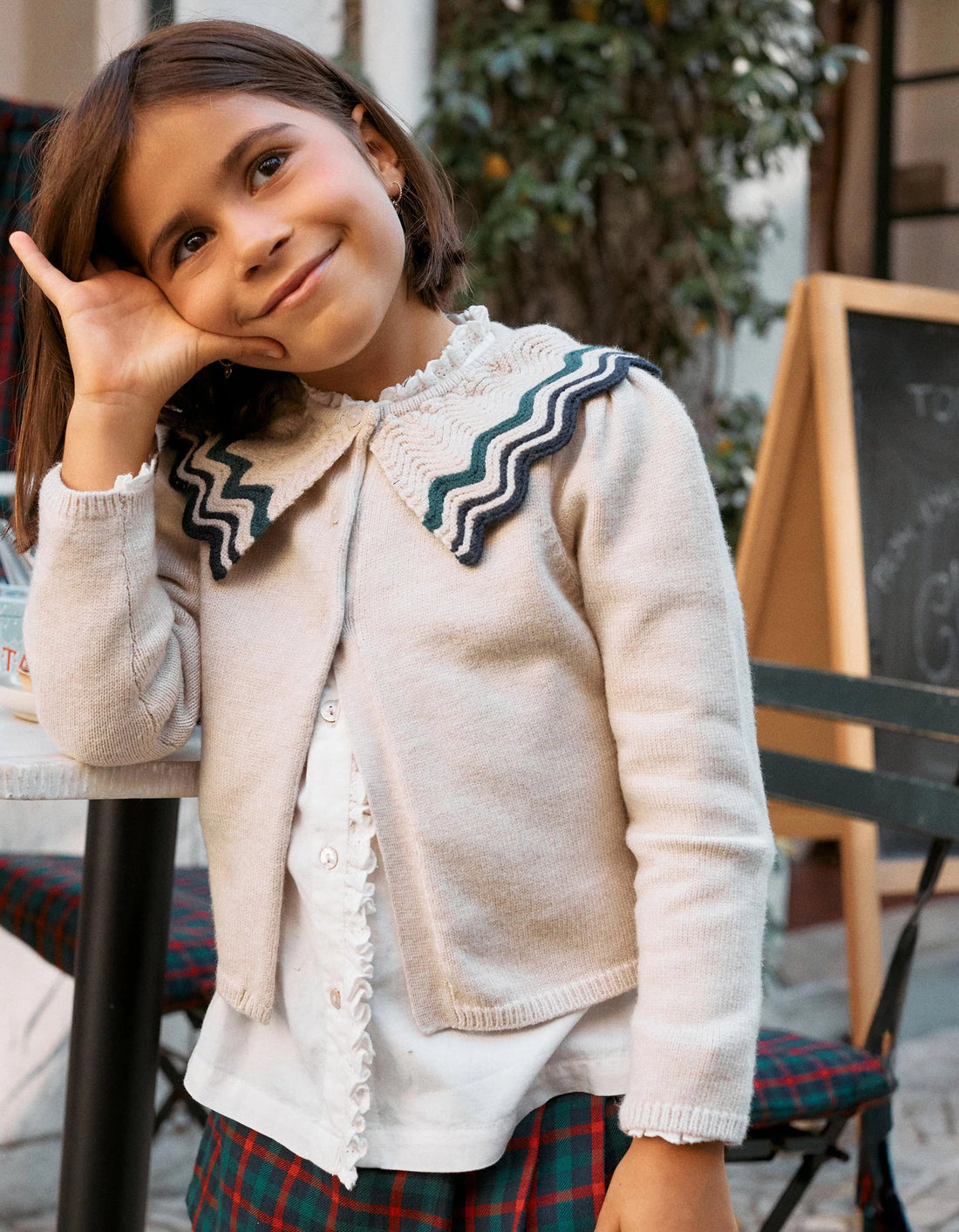 Cárdigan de punto con maxi cuello