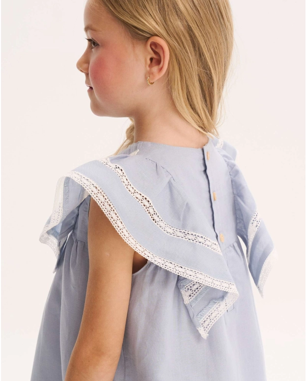 Vestido azul lino Marina