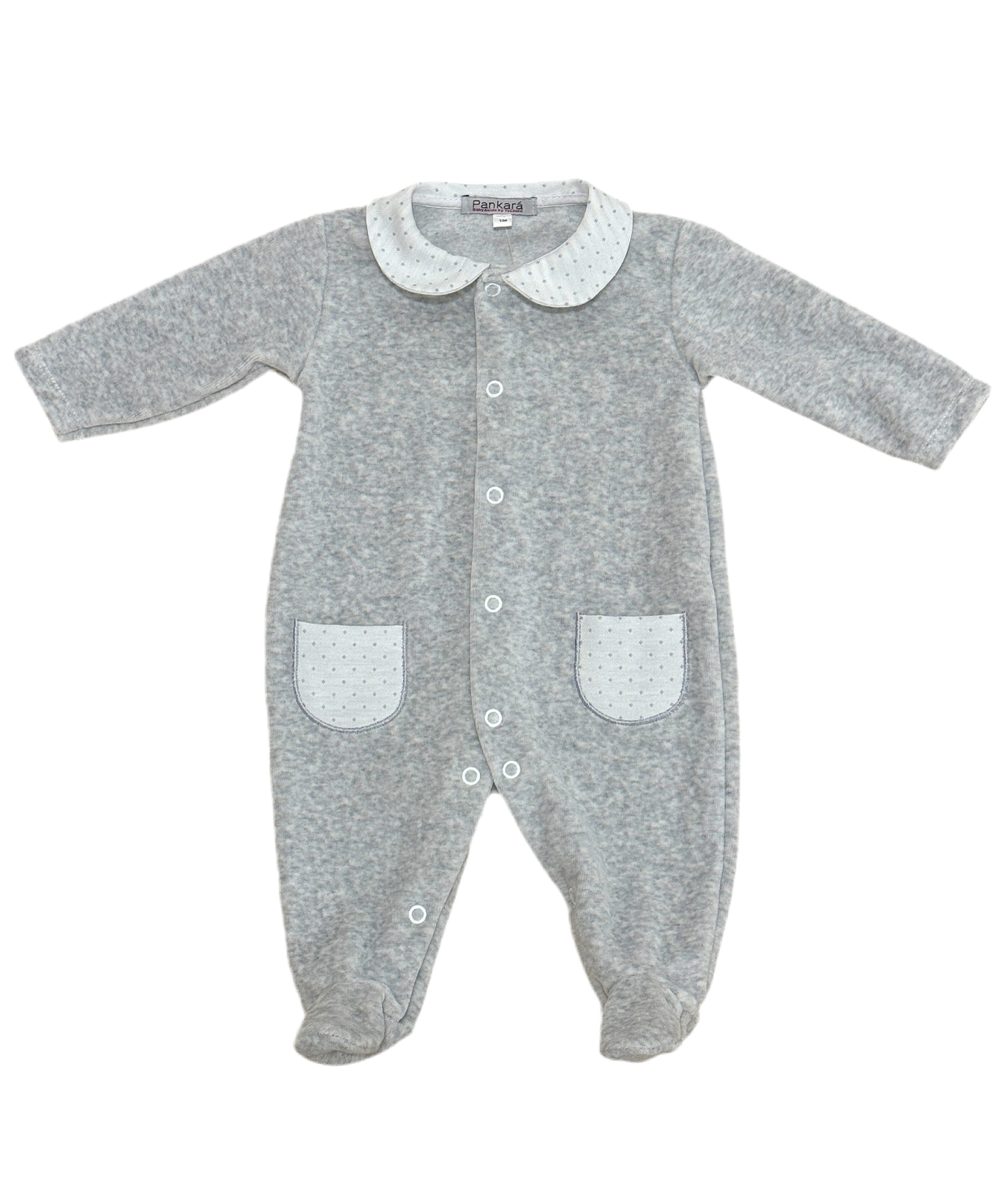 Pijama piel melocotón gris
