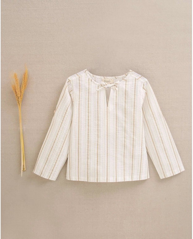 Camisa rayas mostaza colección Tangerine