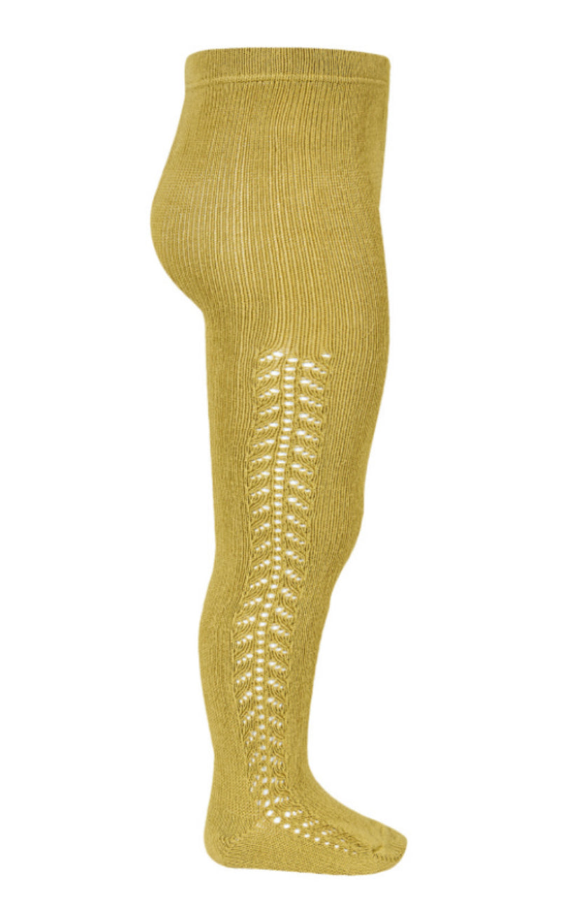 LEOTARDO CÓNDOR LANA CÁLIDA CALADO LATERAL MOSTAZA