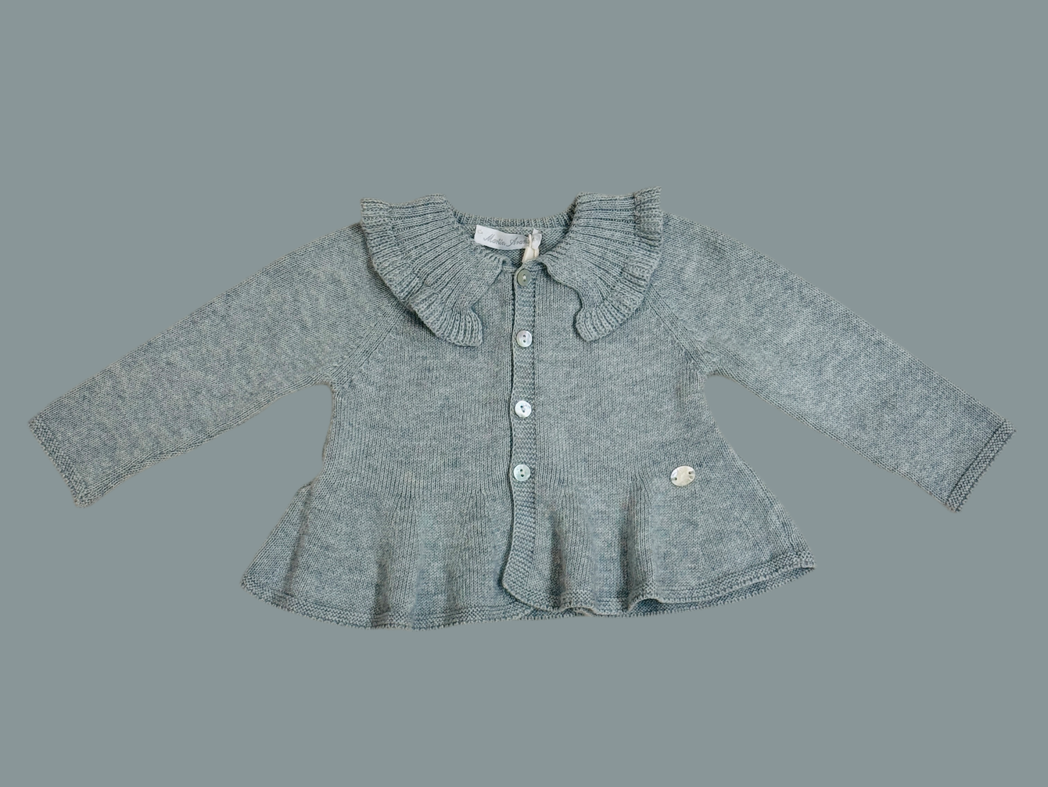 Chaqueta punto verde agua  Martín Aranda