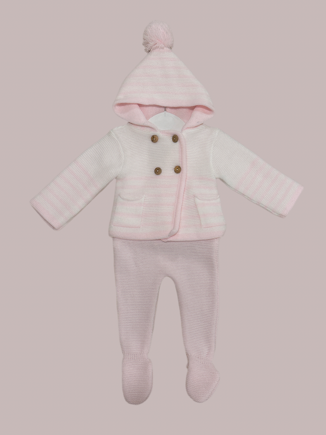 San Francisco rosa bebé y blanco