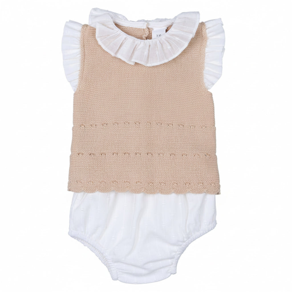 Conjunto perlé camel Mateo