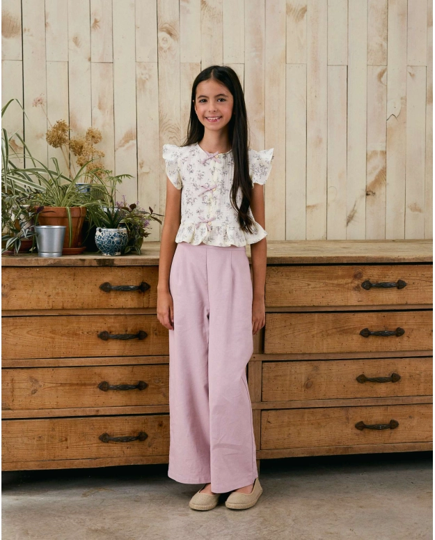 Pantalón malva fluido colección Hill