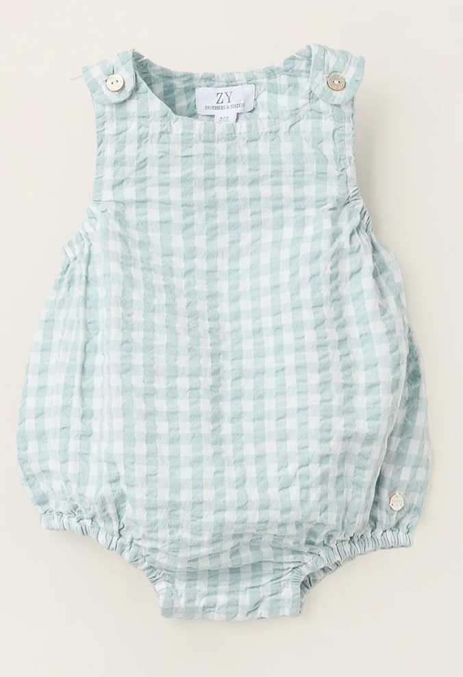 Pelele vichy con textura