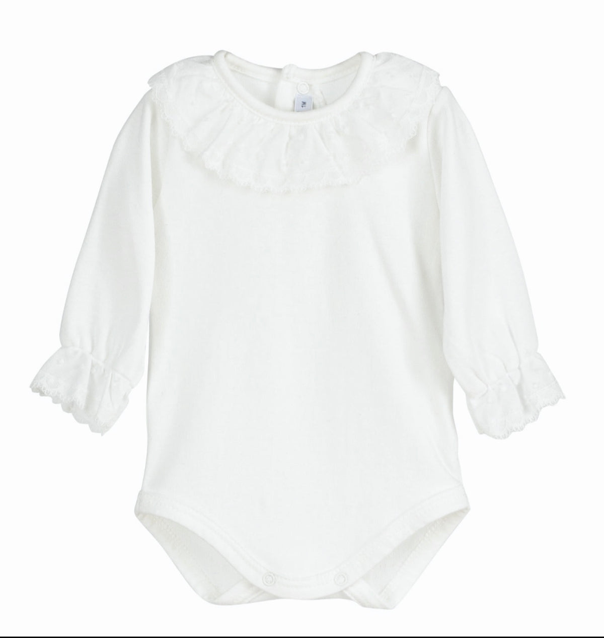 Body plumetilla cuello y mangas blanco