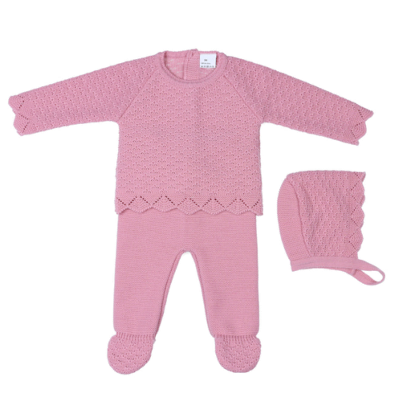 Tres piezas punto rosa