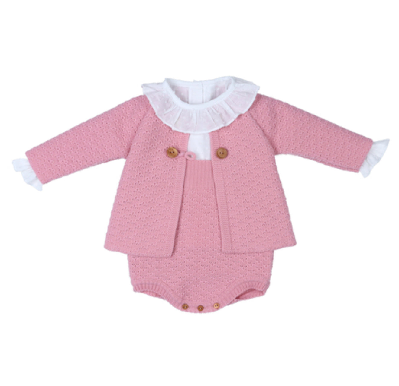 Tres piezas punto rosa