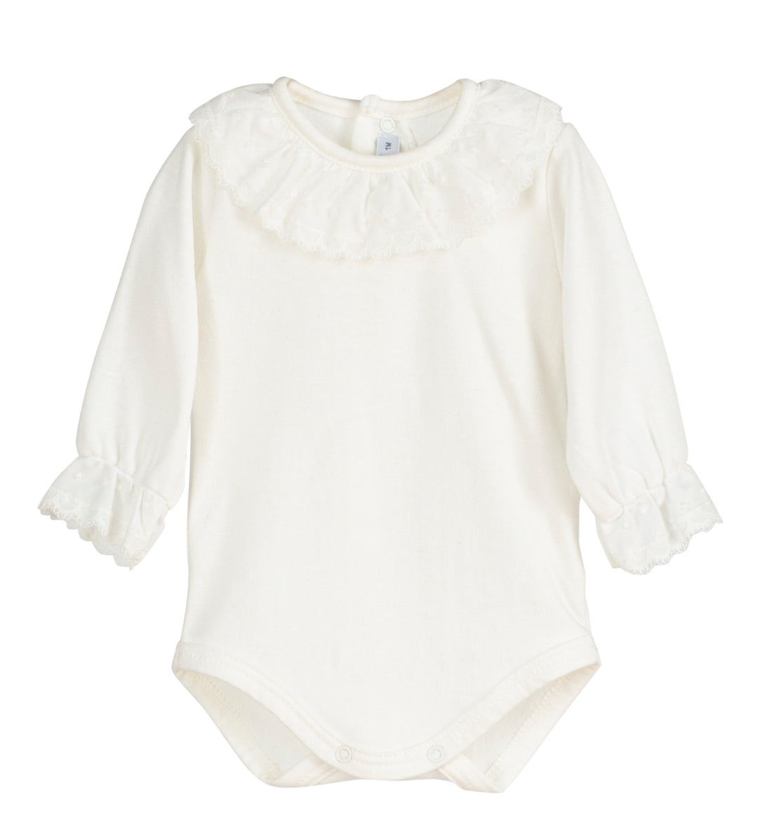 Body plumetilla cuello y mangas blanco roto