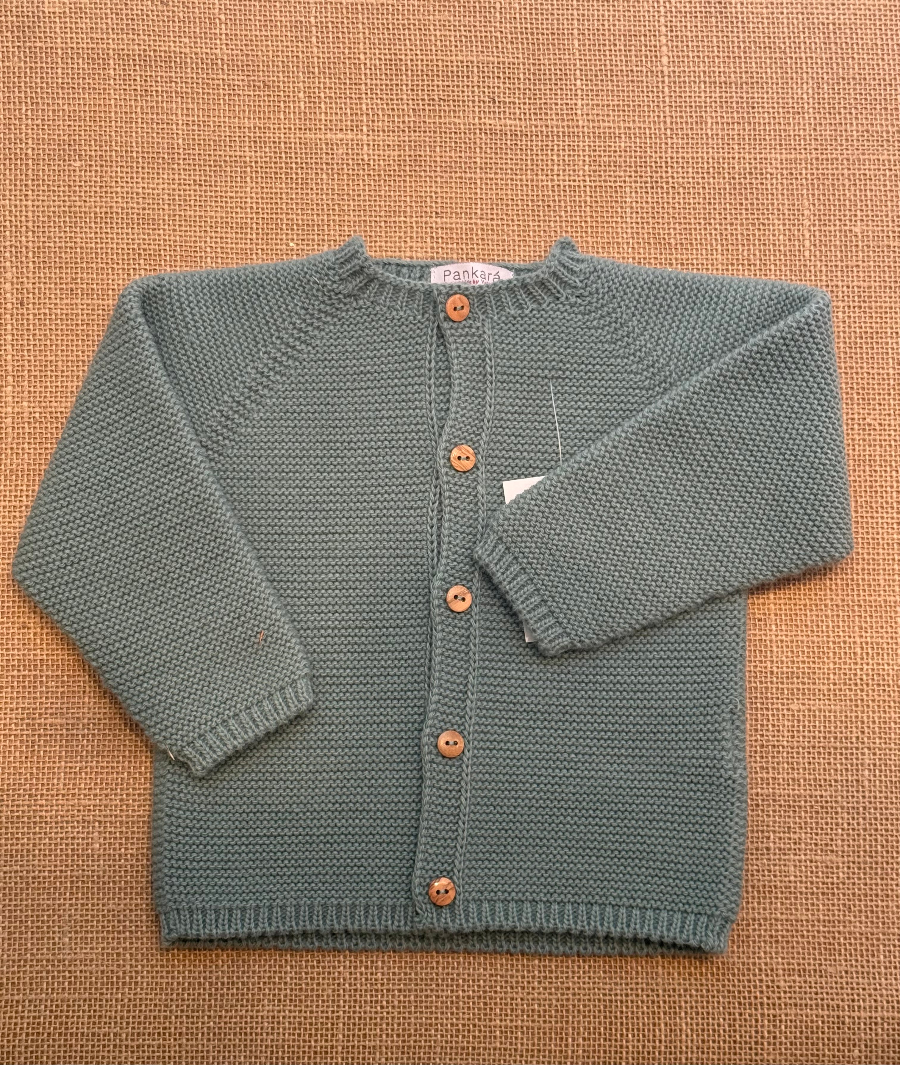 Chaqueta de punto verde liquen